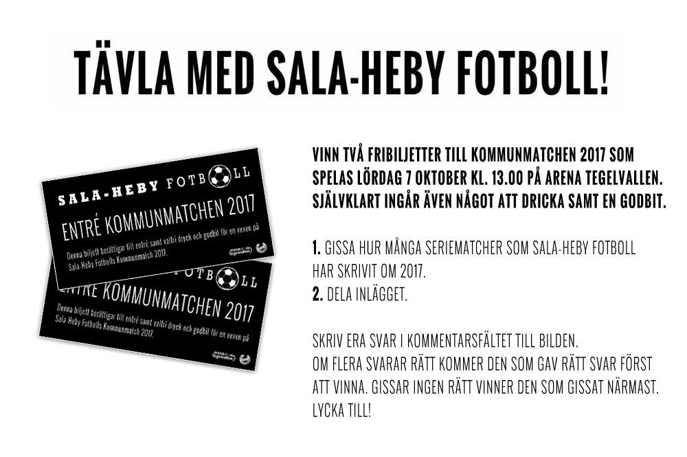 Vinn biljetter till Kommunmatchen på Tegelvallen
