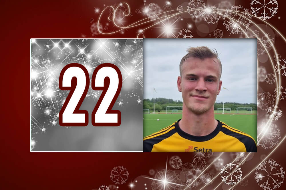 Sala-Heby Fotbolls adventskalender 2025 - Lucka 22 Edvin Cajander Sala-Heby Fotbolls adventskalender 2025 - Lucka 22 Edvin Cajander