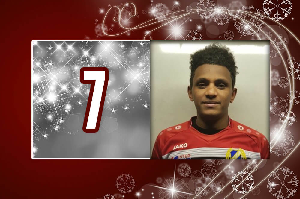 Sala-Heby Fotbolls adventskalender 2025 - Lucka 7 Okubay Negash