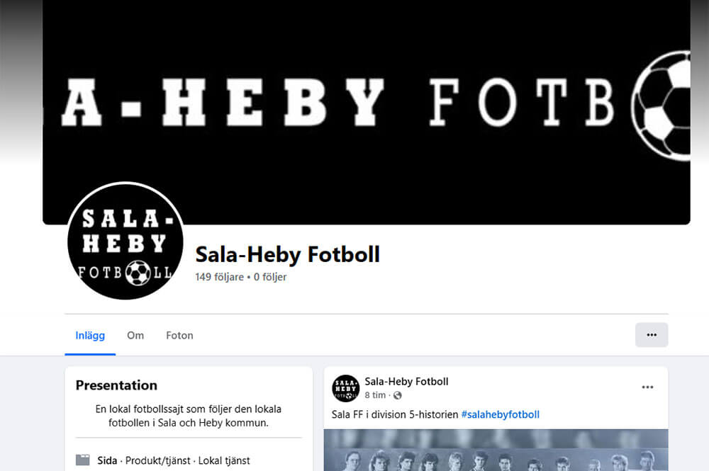 Nu har Sala-Heby Fotboll en ny Facebooksida Nu har Sala-Heby Fotboll en ny Facebooksida